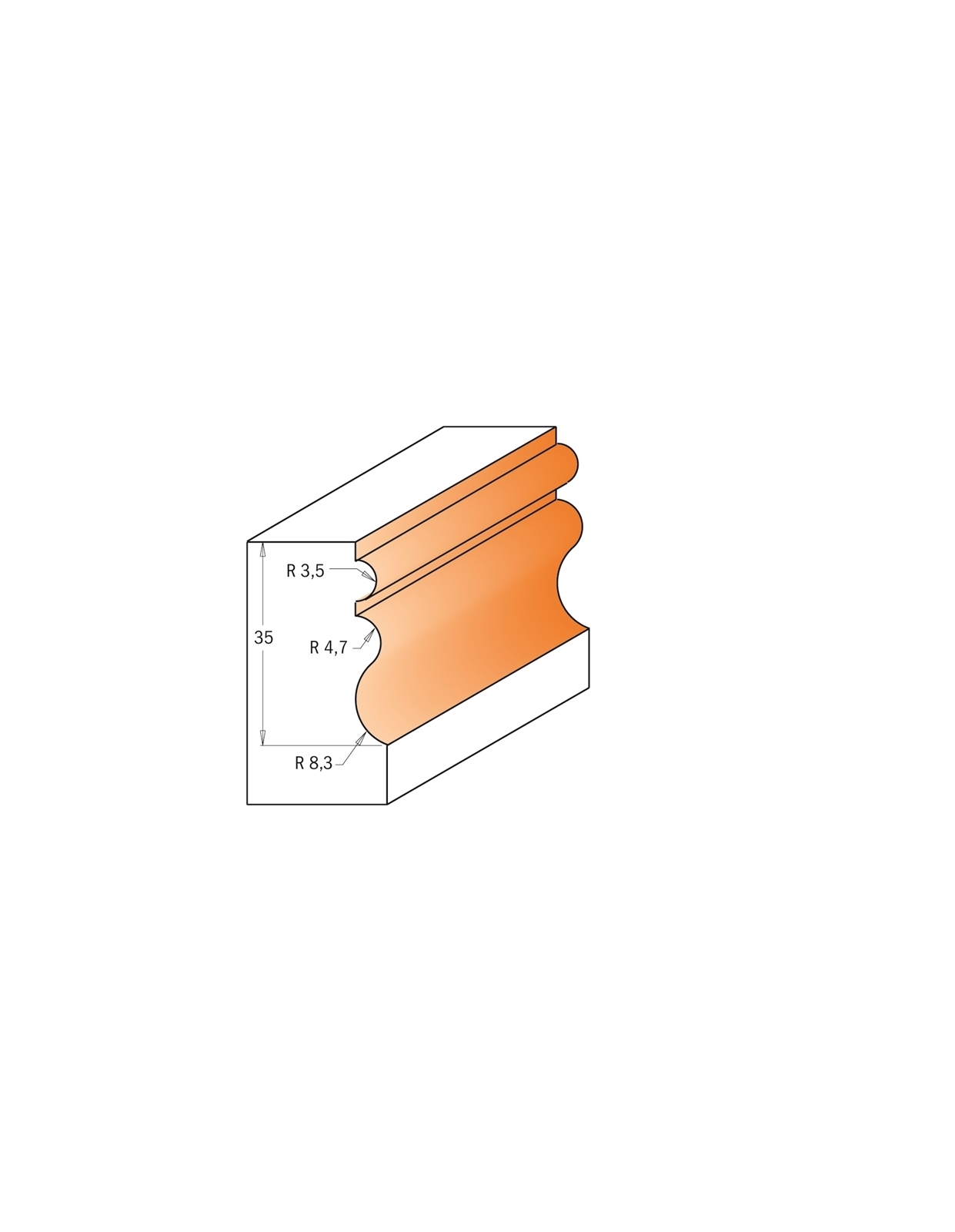 Molding router bits in Multi-profile bits by CMT