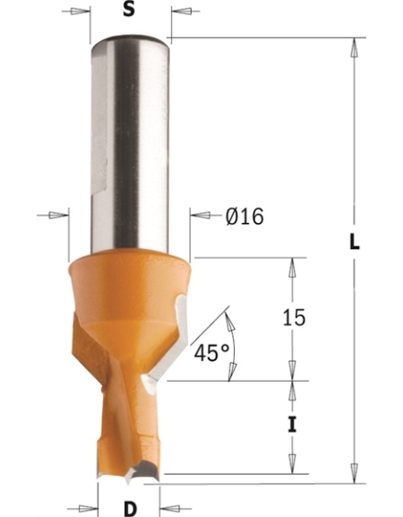 Dowel Drills With Countersink In Bits For Blind Holes On Multiple