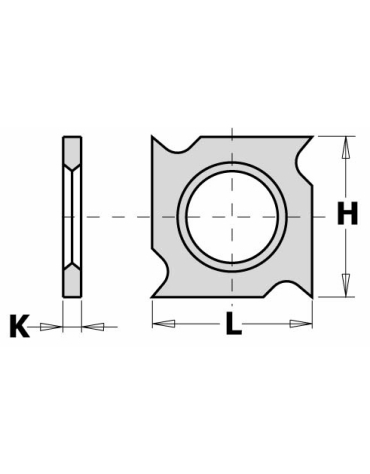 Jeux de porte-outils réglables pour rainures (2 pcs.) 694.021-022, Plaquettes réversibles & porte-outils