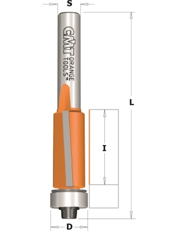 CMT : Fraise plaquette carbure 1/4 de rond 8 mm guidage - queue 12,7 mm